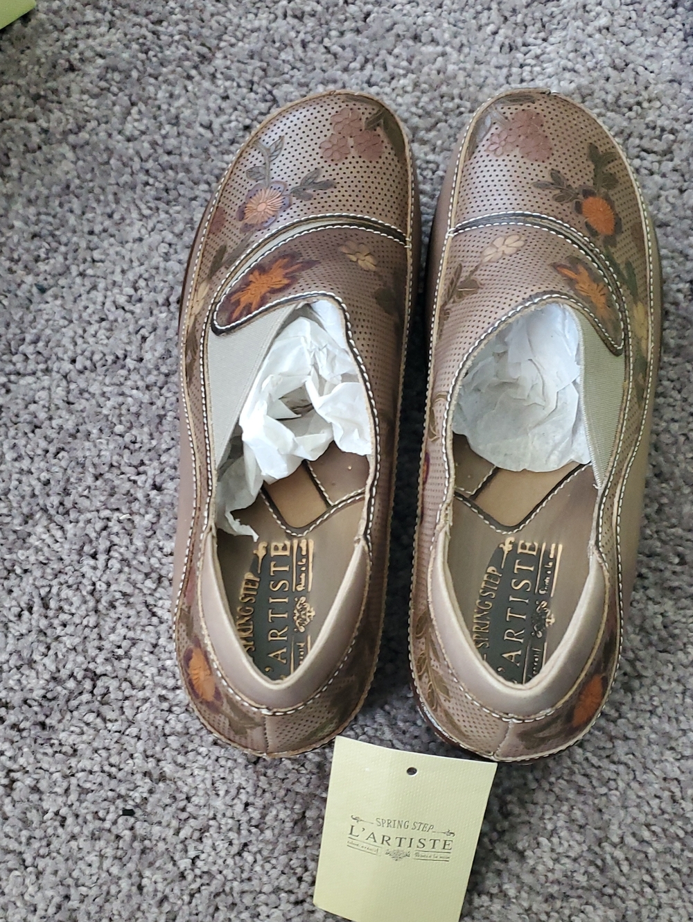 Spring Step L'Artiste Taupe Suede Slip-On